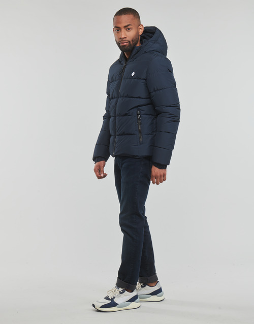 Superdry - HOODED SPORTS PUFFR JACKET Marino