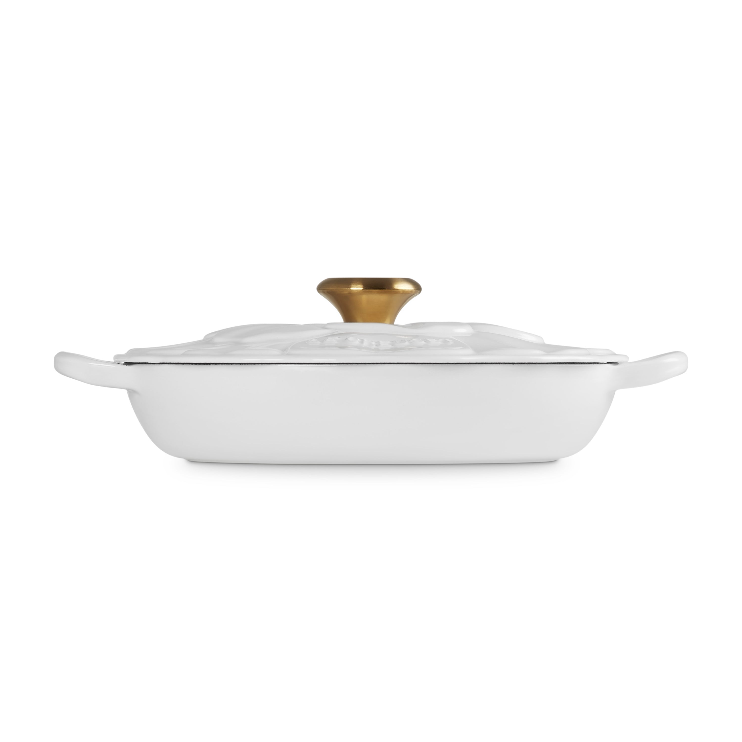 Le Creuset Campagnard Braad/Stoofpan Ã 26 cm - Bloesem - Wit