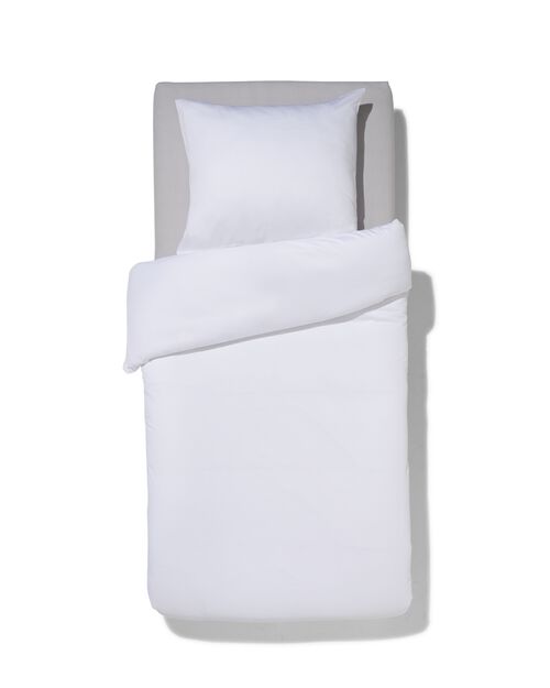 housse de couette satin 140x200/220 uni blanc