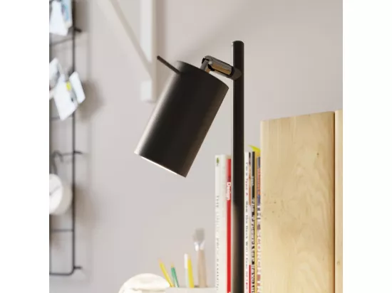 Sollux Lighting Ring Lampe de travail de bureau, noire, 1x GU10