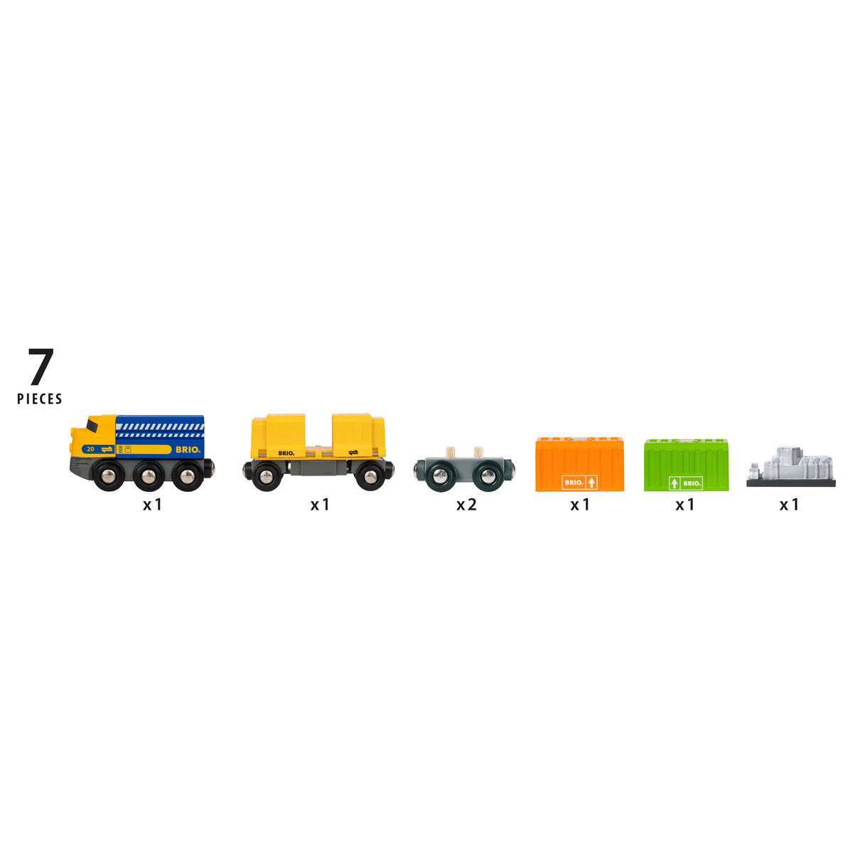 BRIO Spiel Güterzug mit drei Waggons
