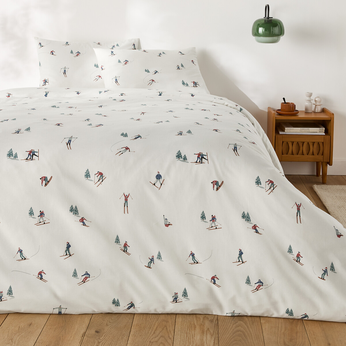 LA REDOUTE INTERIEURS<br>Conjunto de roupa de cama em 30% algodão reciclado, fronha reta. Tudo Schuss