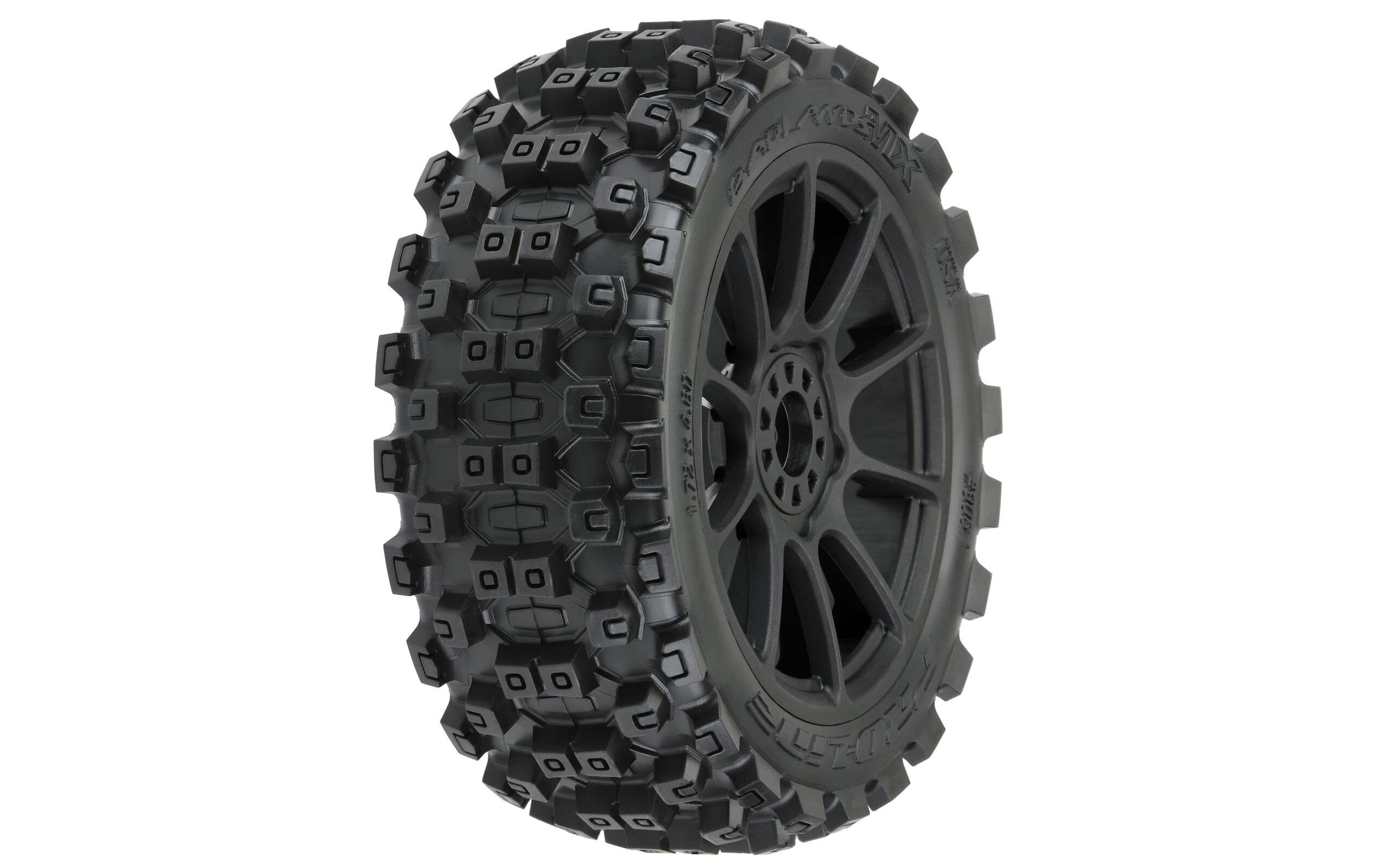 Kompletträder Badlands MX M2 1:8, 2 StückRäder für Buggys im Massstab 1:8