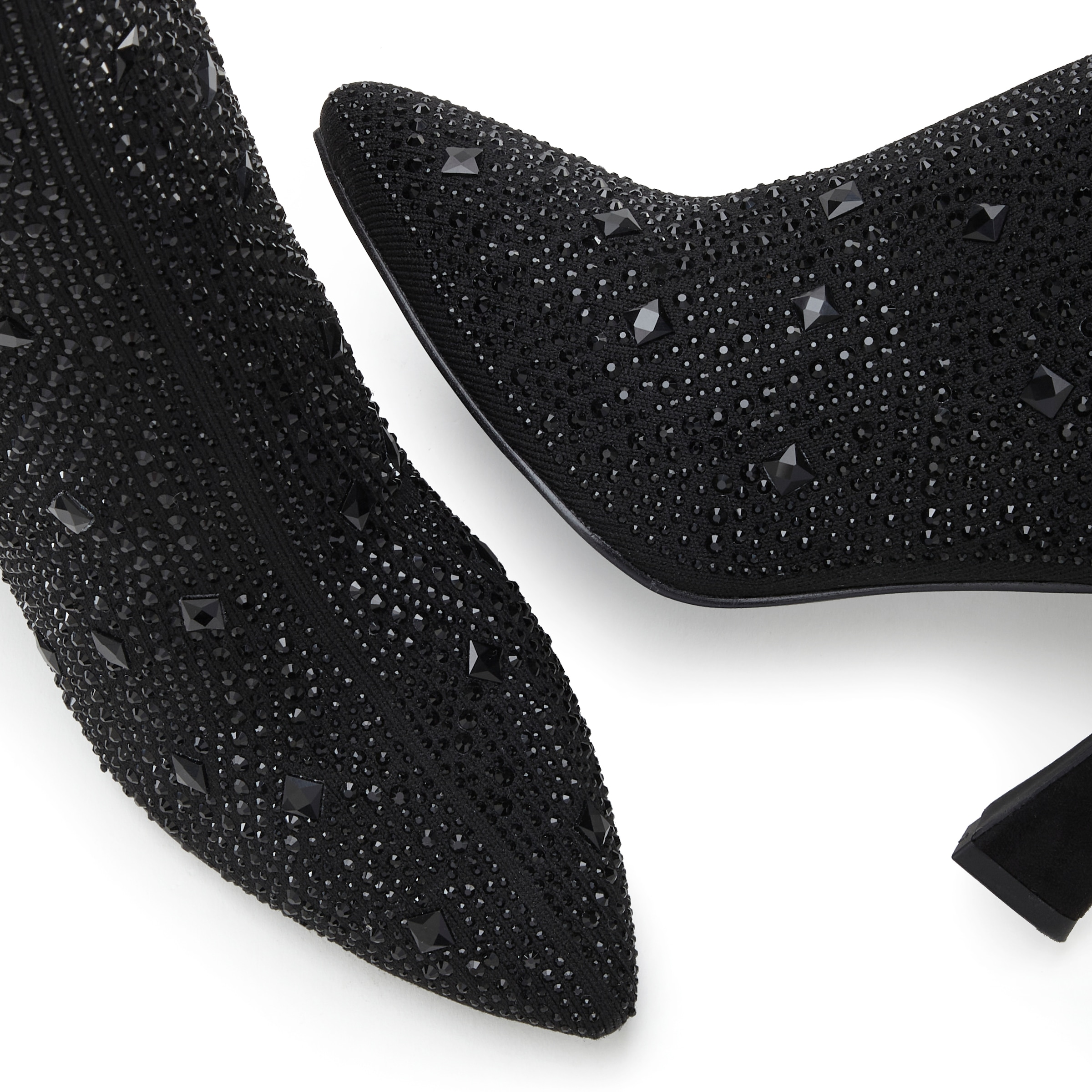 LASCANA High-Heel-Stiefelette »Sock Boot,«  Schlupf-Stiefel, Ankle Boots, elastisches Material, Schmucksteinchen