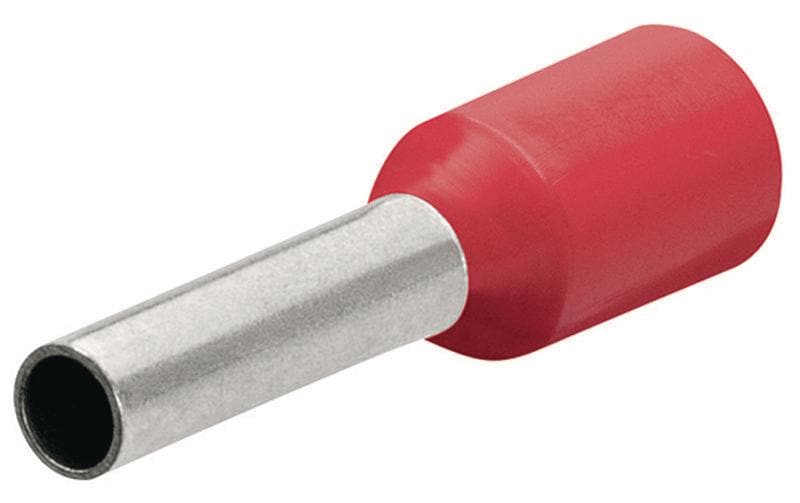 Aderendhülsen 28 x 18 mm Rot, 100 StückUmfassender Schutz von Litzenleitungen