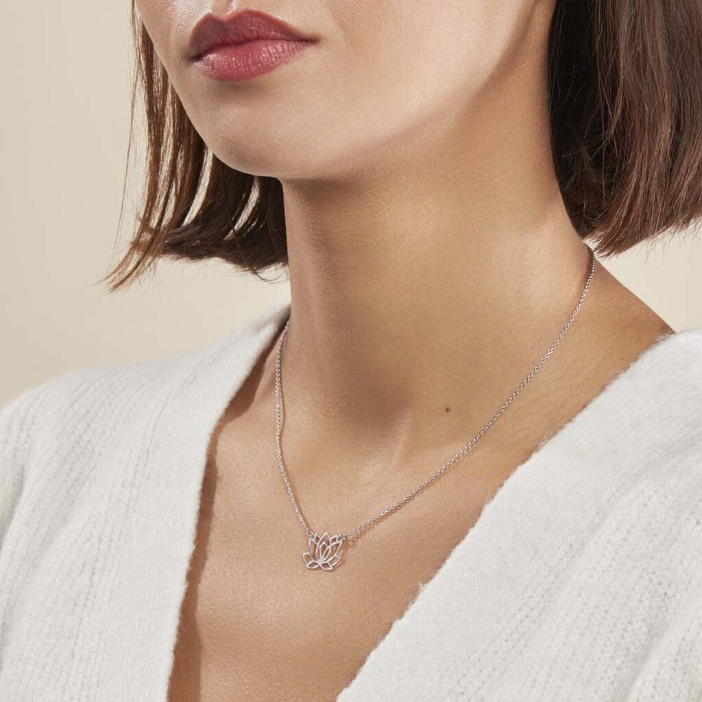 Collier Maylie Argent Blanc
