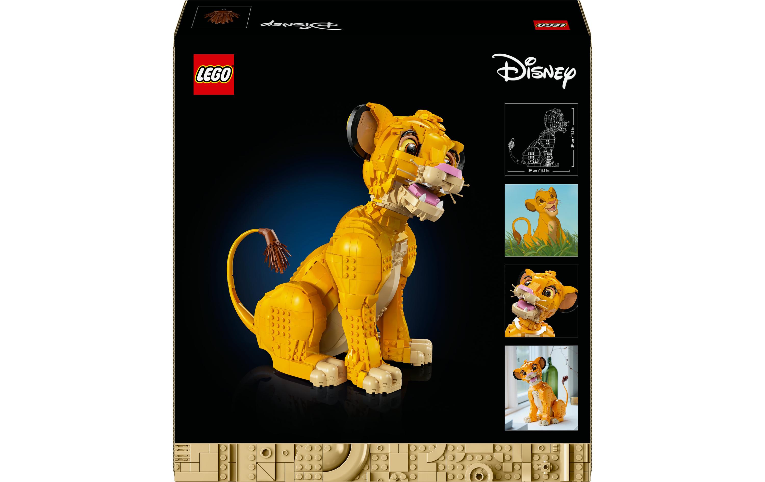 Disney Simba, der junge König der Löwen 43247<br>Anspruchsvolle Nachbildung einer klassischen Filmfigur