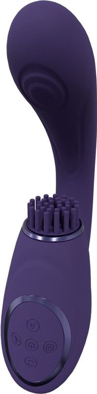 Gen - Triple Motor G-Spot Vibrator with Pulse Wave and Vibrating Bristles - Purple