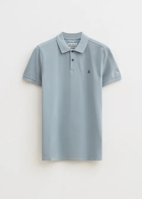 Polo met logo print blauw (BLW.L)