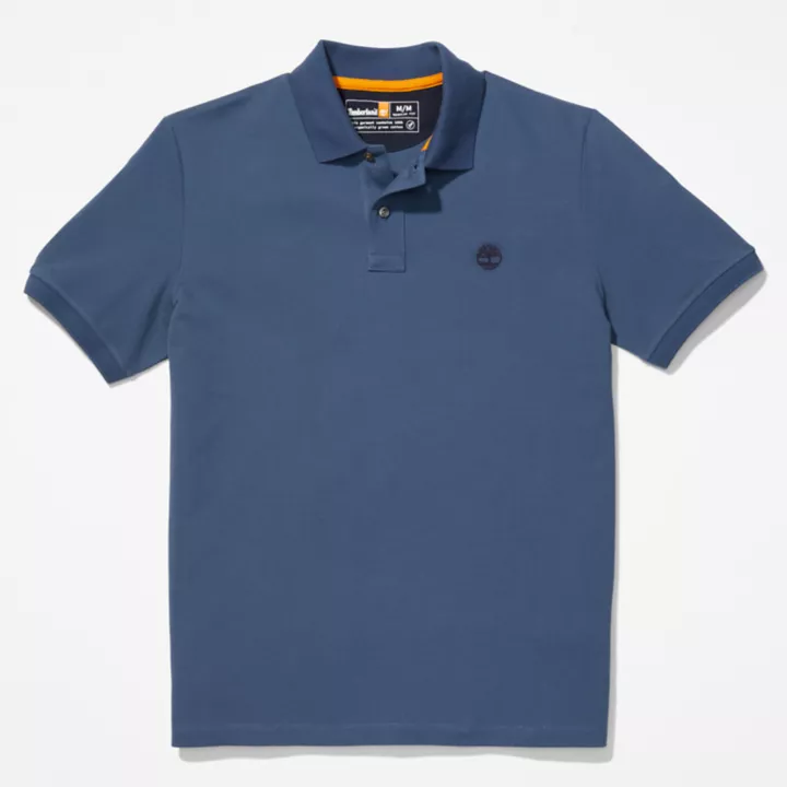 Polo en piqué Millers River pour homme en bleu