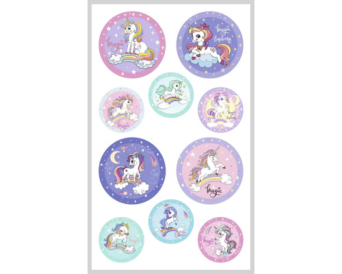 Mini stickers voor kinderen, Magische Eenhoorn, set van 10 stuks.