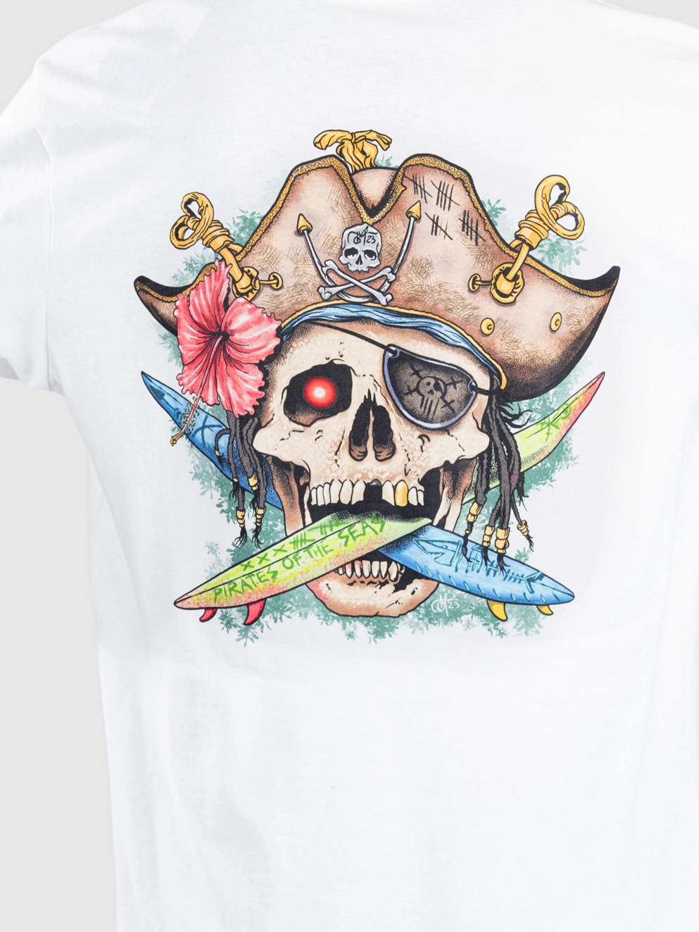 Blue Tomato Pirate Laser T-Shirt white