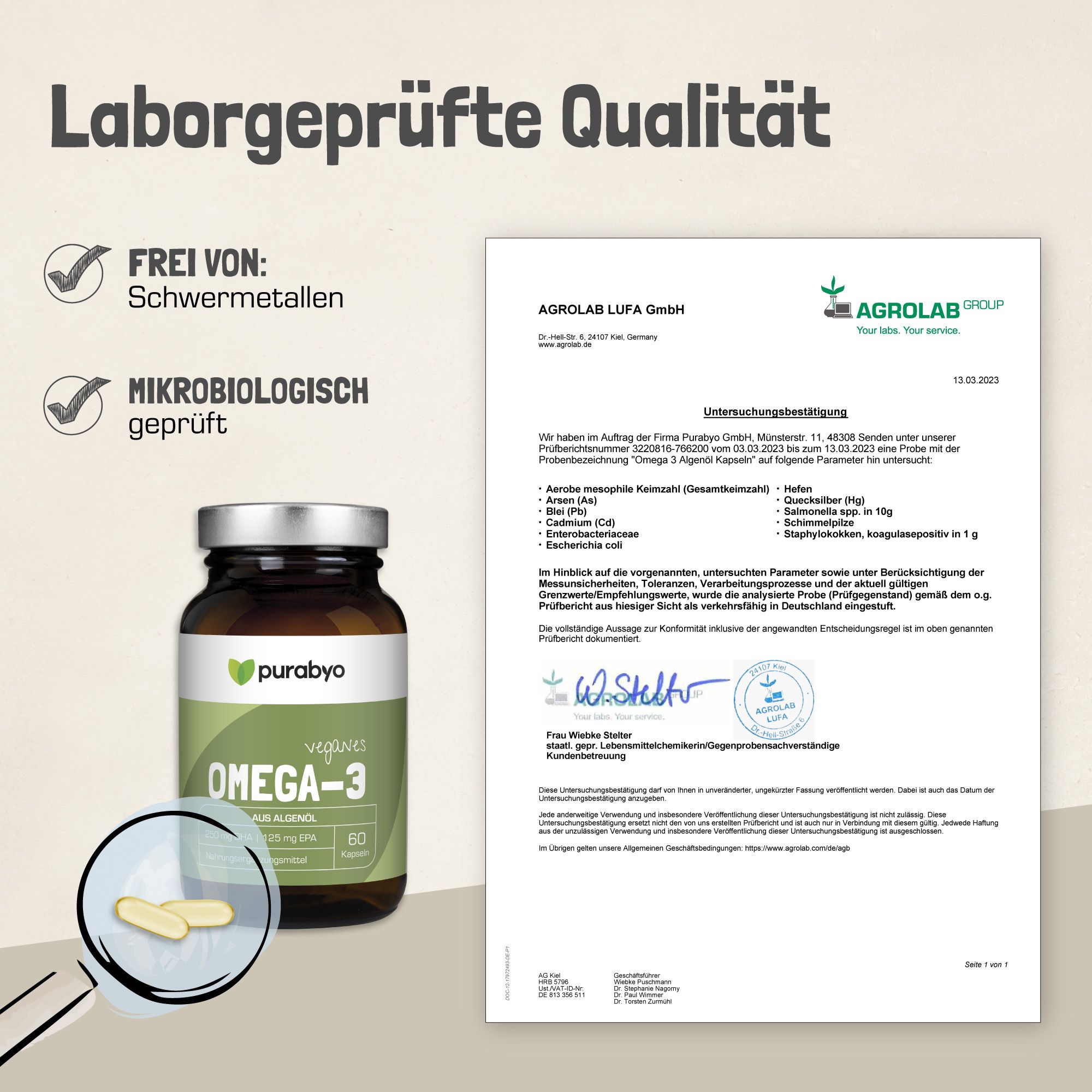 Purabyo Omega-3 Algenöl