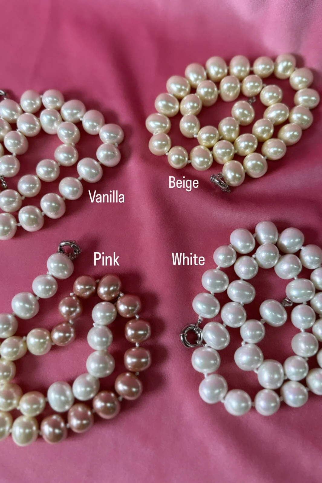 Mellow Moon Pearl Necklace N1612 beige