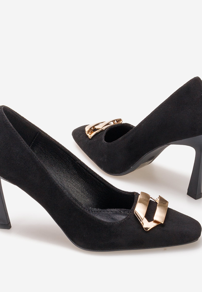 Chaussures à talon fin noirs Xeresa