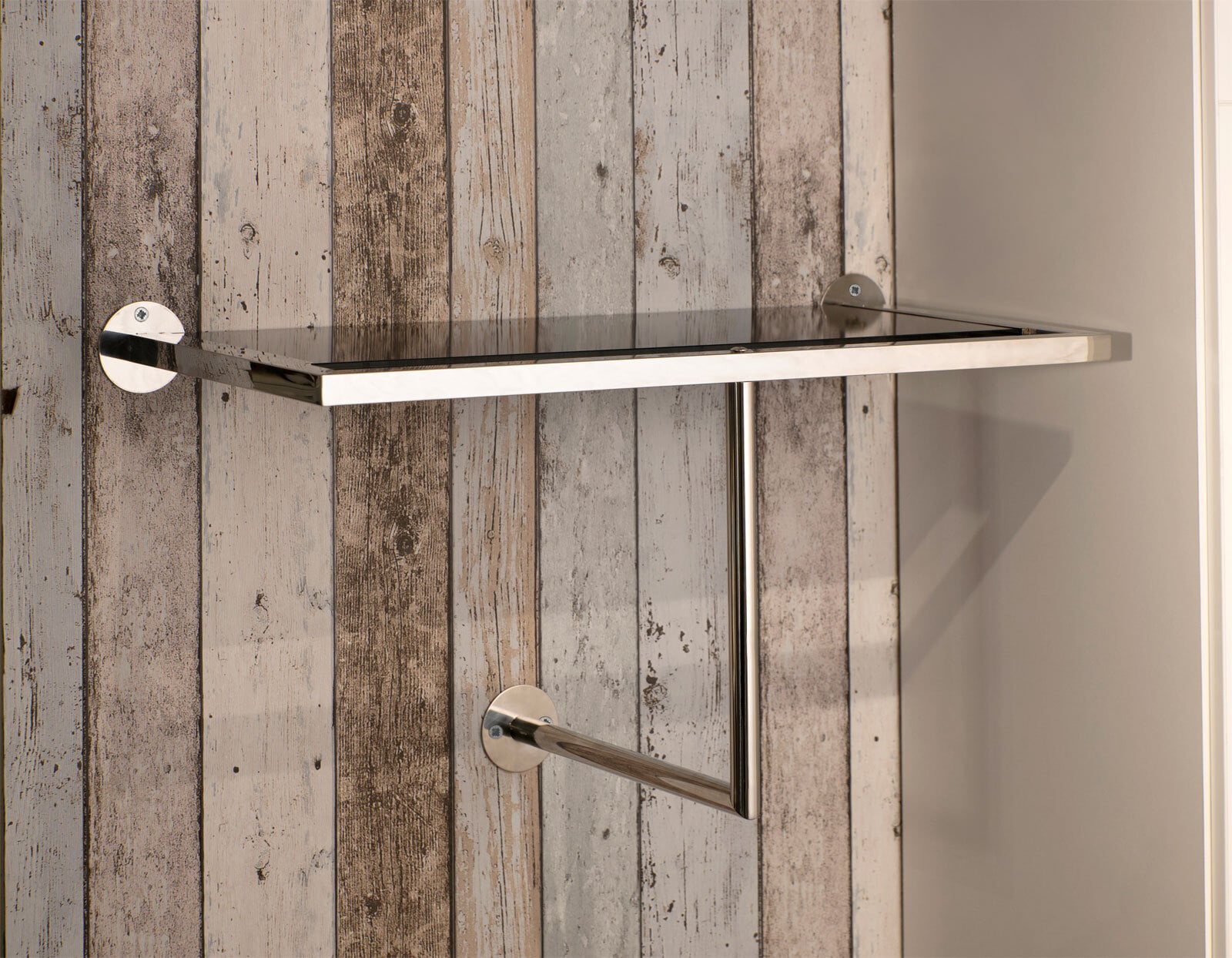 Wandgarderobe VIVIANA silberfarbig
