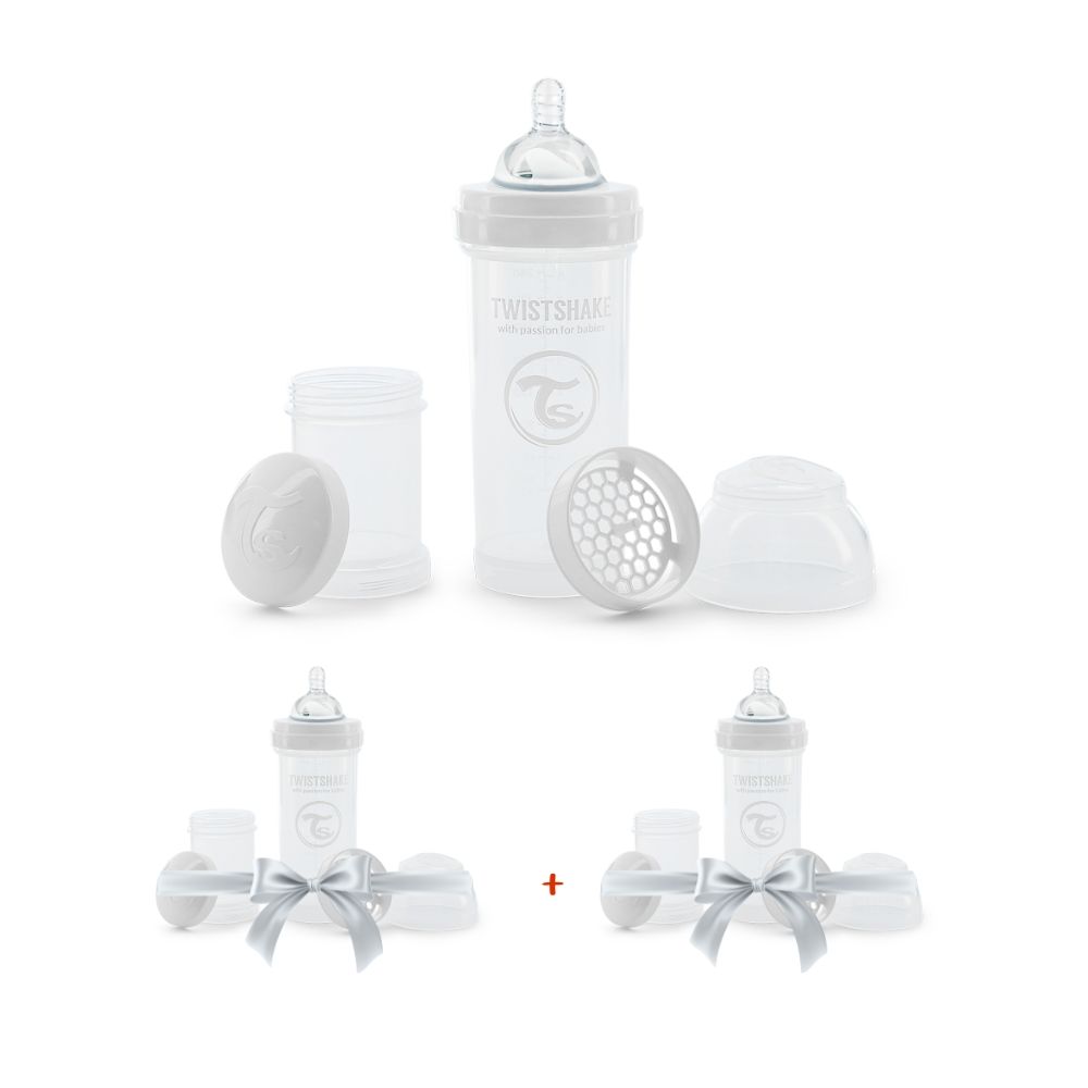 Biberon anti-colique 260ml - Blanc - Ecru
