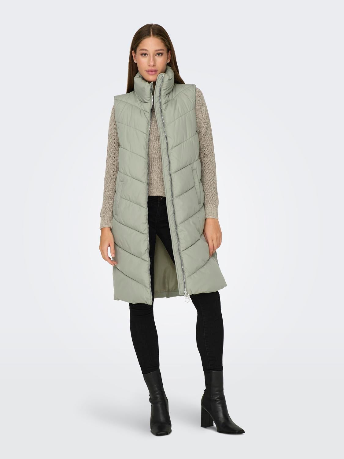 JDYFINNO Daunenweste Seagrass