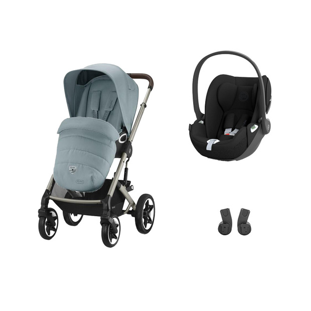 Poussette Duo Talos S LUX Stormy Blue + Cloud T Sepia Black - CYBEX