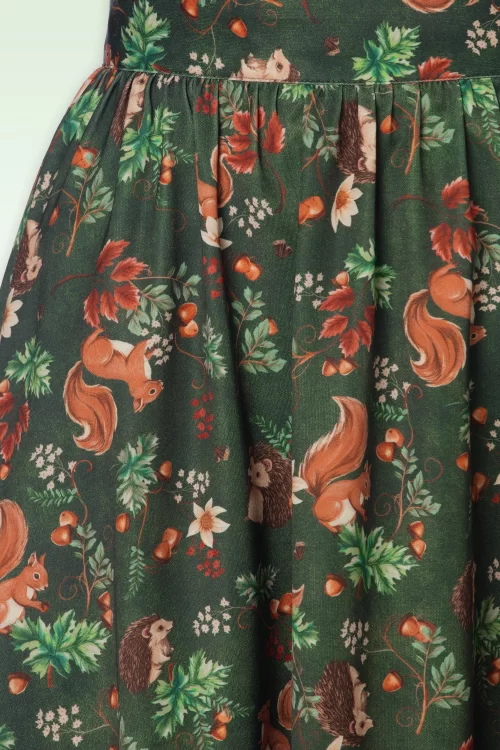 Vixen Woodland Creatures swing rok in bosgroen