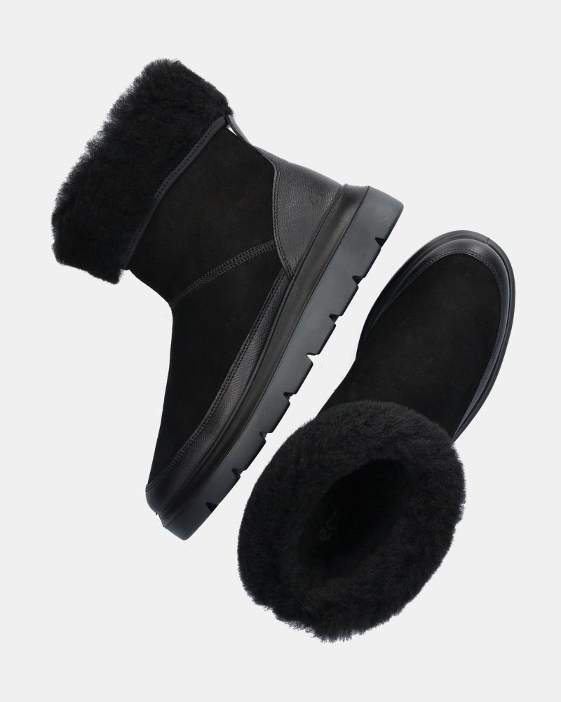 Ecco Nouvelle Gevoerde boots  - zwart