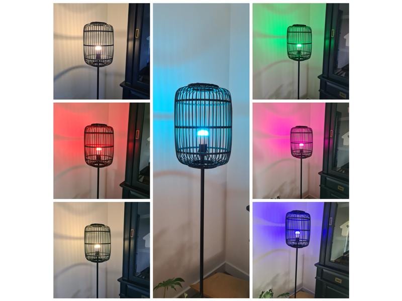 WOOX Leuchtmittel WiFi Smart Bulb RGB WW E27, 6W, 2700K-650 Smarte LED Glühbirne für E27 Fassungen