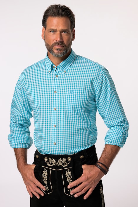 Karohemd, Trachten, Langarm, Buttondown-Kragen, Modern Fit, bis 8 XL
