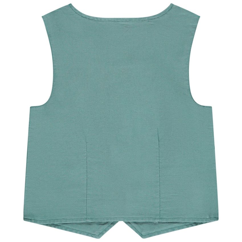 Gilet de cérémonie type serveur pour bébé garçon - Kaki