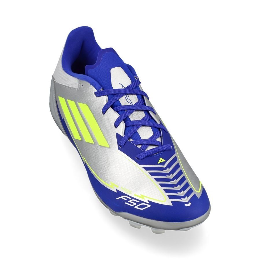 adidas F50 Messi League 2G/3G AG La Vida Rapida - Argenté/Jaune/Bleu