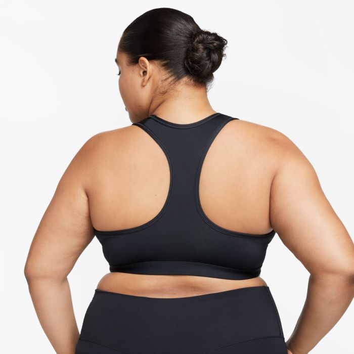 Nike Dame BH Swoosh Bra Medium Support (Plus Size) Sort
