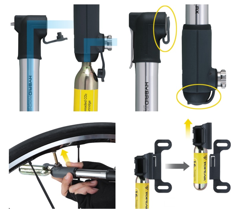 Topeak HybridRocket RX pumpe og co2 pumpe