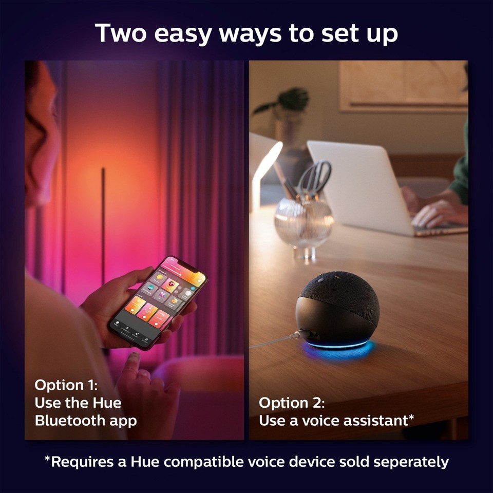Philips Hue - 2x Gradient Signe Bordlampe Sort - Bundle