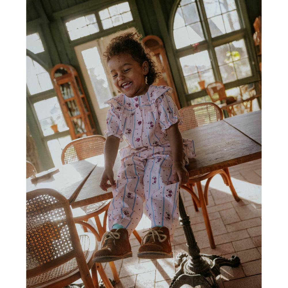 Køb Fliink Chalk Pink Aop Colombe Ruffle Bukser