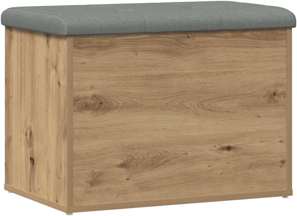 vidaXL Sitzbank mit Stauraum Artisan-Eiche 62x42x45 cm Holzwerkstoff