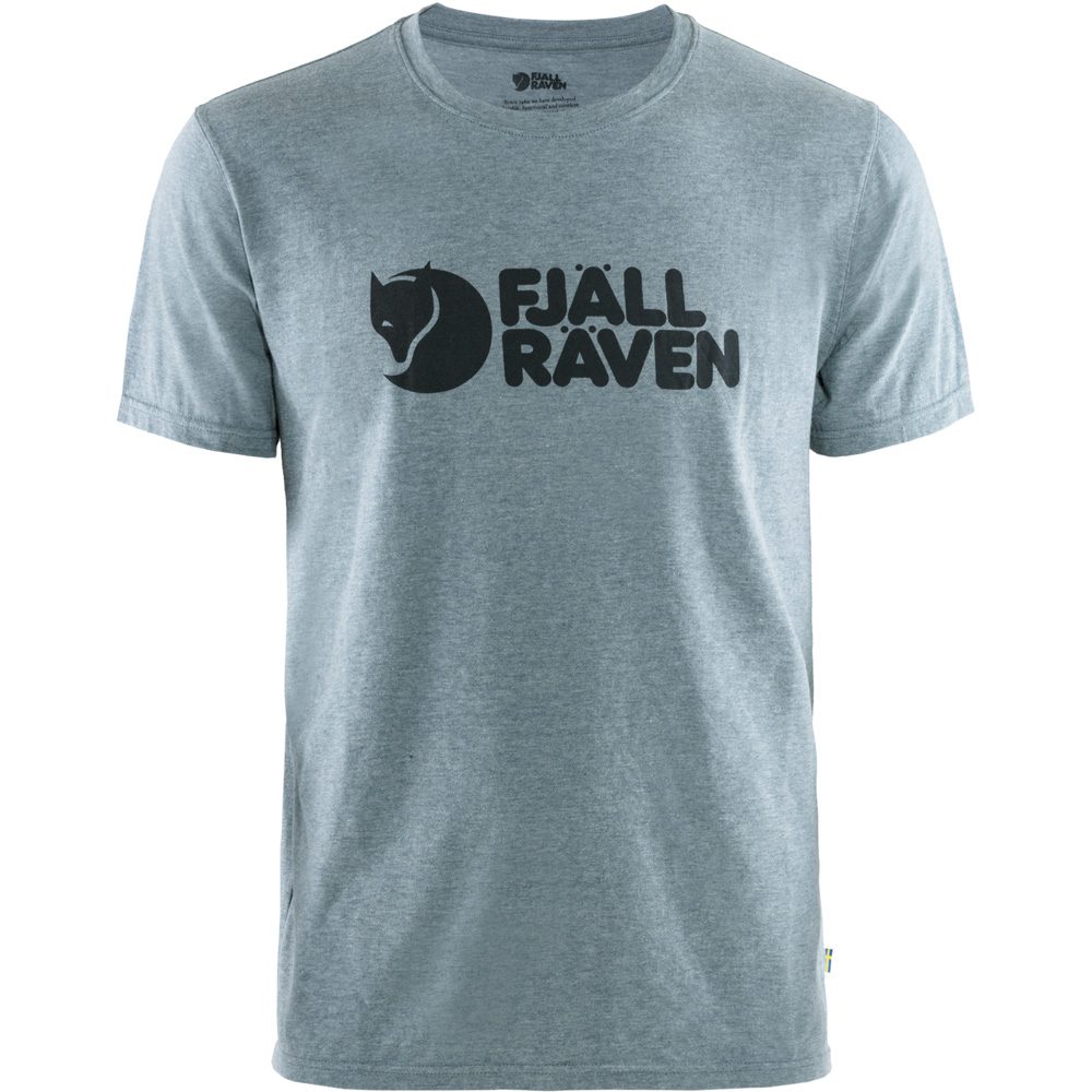 Fjällräven Logo T-Shirt Herren uncle blue melange