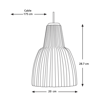 Philips 3D printed hanglamp Industrial three wit Ø20 cm