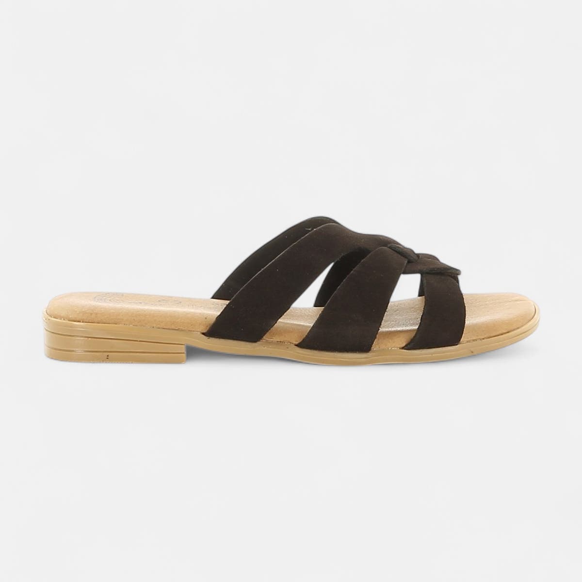Mules Femme en cuir marron