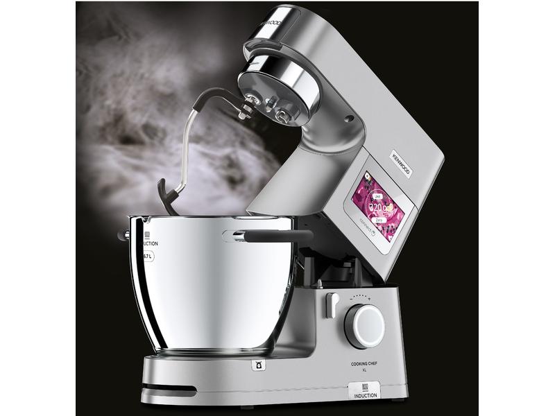 Kenwood Küchenmaschine Cooking Chef XL KCL95.004SI Silber Vielseitiges Küchengerät mit Koch- und Wiegefunktion