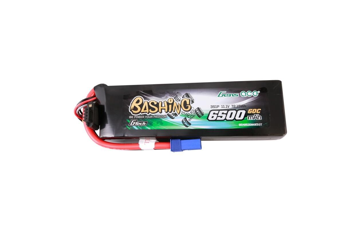 RC-Akku LiPo 6500 mAh 11.1 V 60C Bashing, G-Tech3S LiPo Akku mit EC5 Stecker