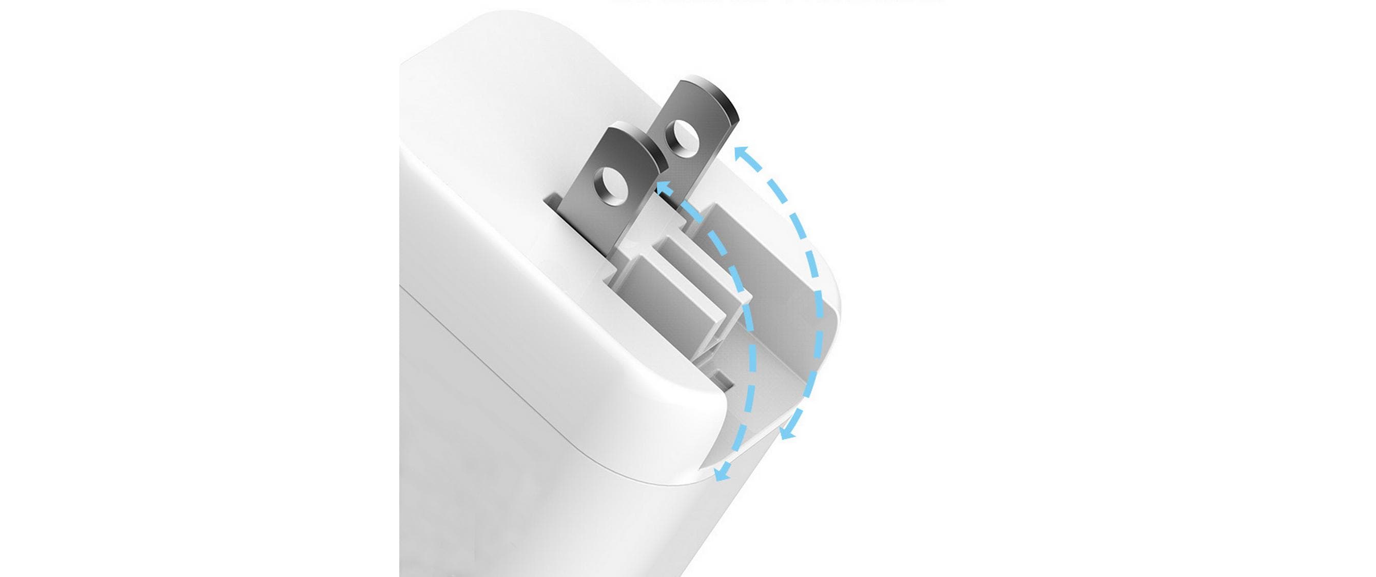 USB-Wandladegerät GaN 65W inkl. Reiseadapter (UK+USA)Schnellladefähiges Ladegerät mit USB-C und USB-A Ports