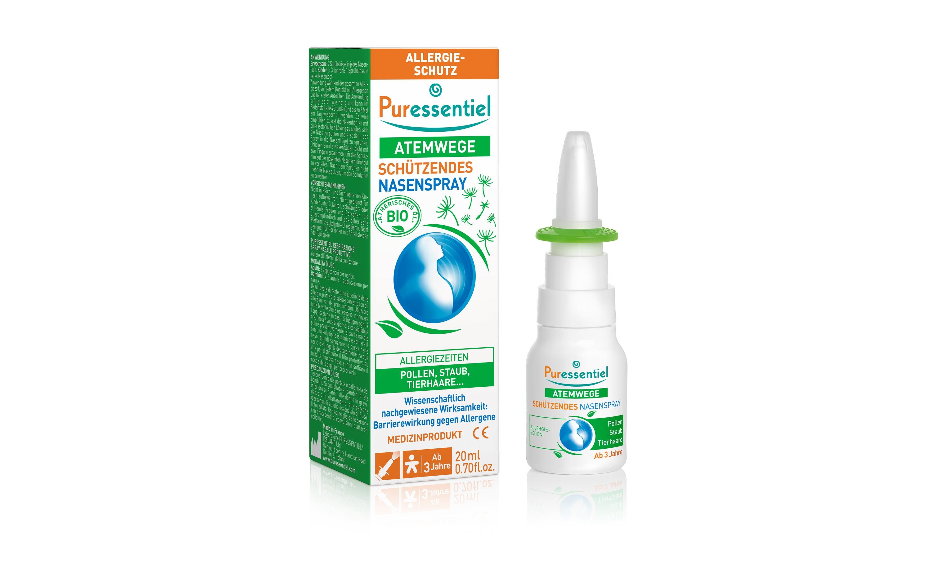 schützendes Nasenspray 20 mlVeganes Nasenspray gegen Symptome der allergischen Rhinitis