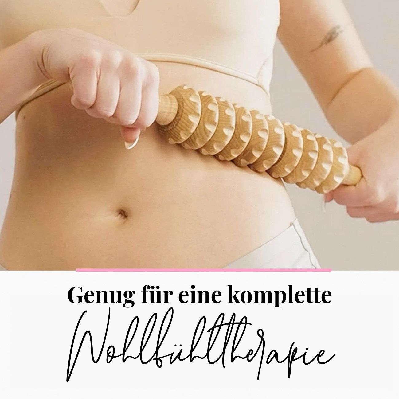 tuuli Holz-Cellulite-Massage-Körperroller Lymphatic Drainage Massager Maderotherapie