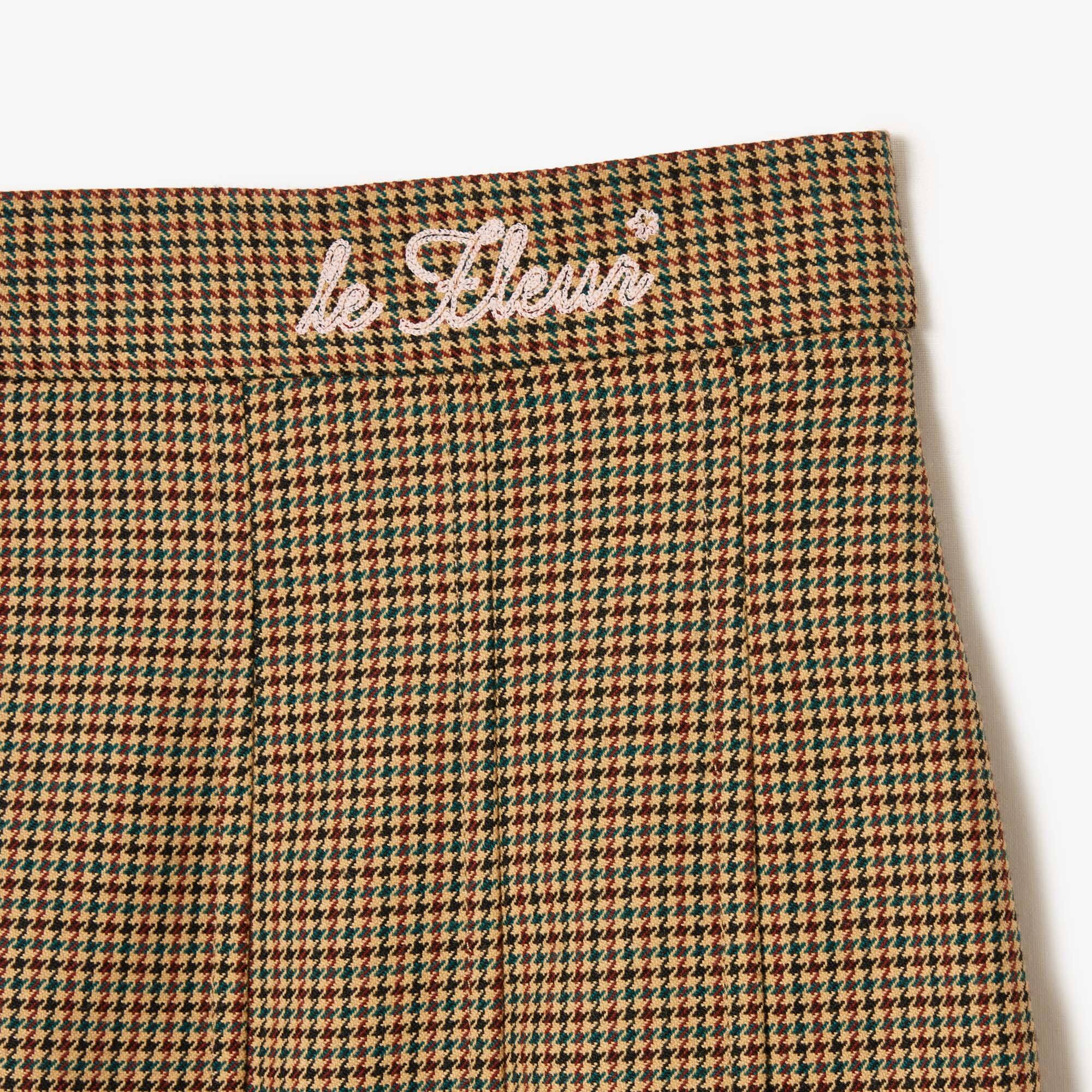 LACOSTE x le FLEUR Midi-Rock mit Karos Kleider & Röcke - Braun - Lacoste - Unisex