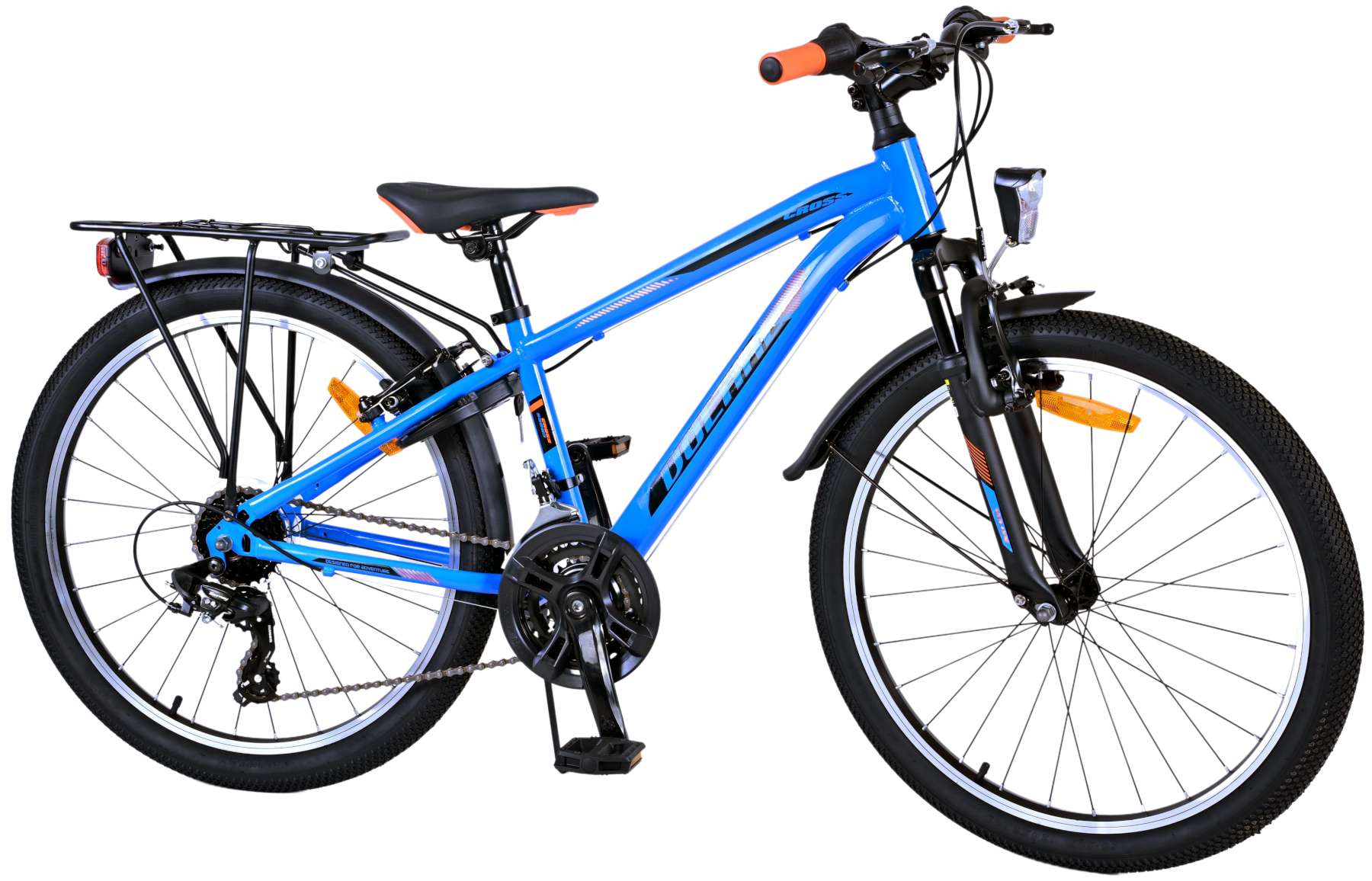 TPFSports Cross Kinderfahrrad - Jungen - 2 Handbremsen - 18 Gänge - 24 Zoll - Grau