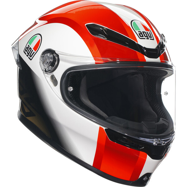 AGV - Casque K6 S Sic 58 Rouge / Blanc