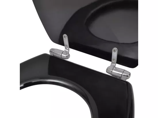 Lot de deux sièges effet bois noire 45 x 36 x 5 cm 02_0002942