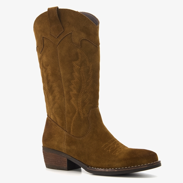 Harper suede dames western laarzen bruin