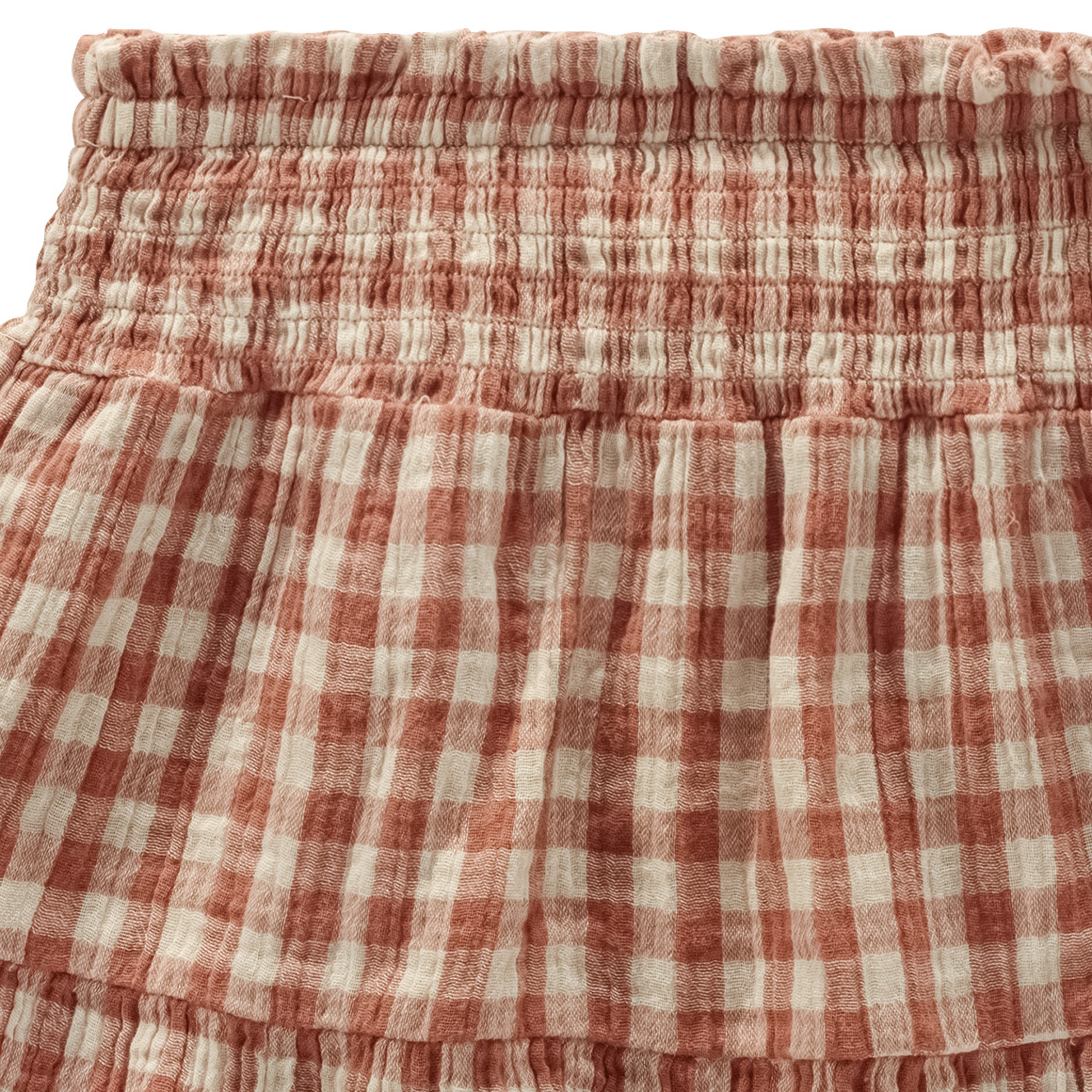 Topolino Pure Collection Mädchen Musselin-Rock mit Smokbund terracotta / beige