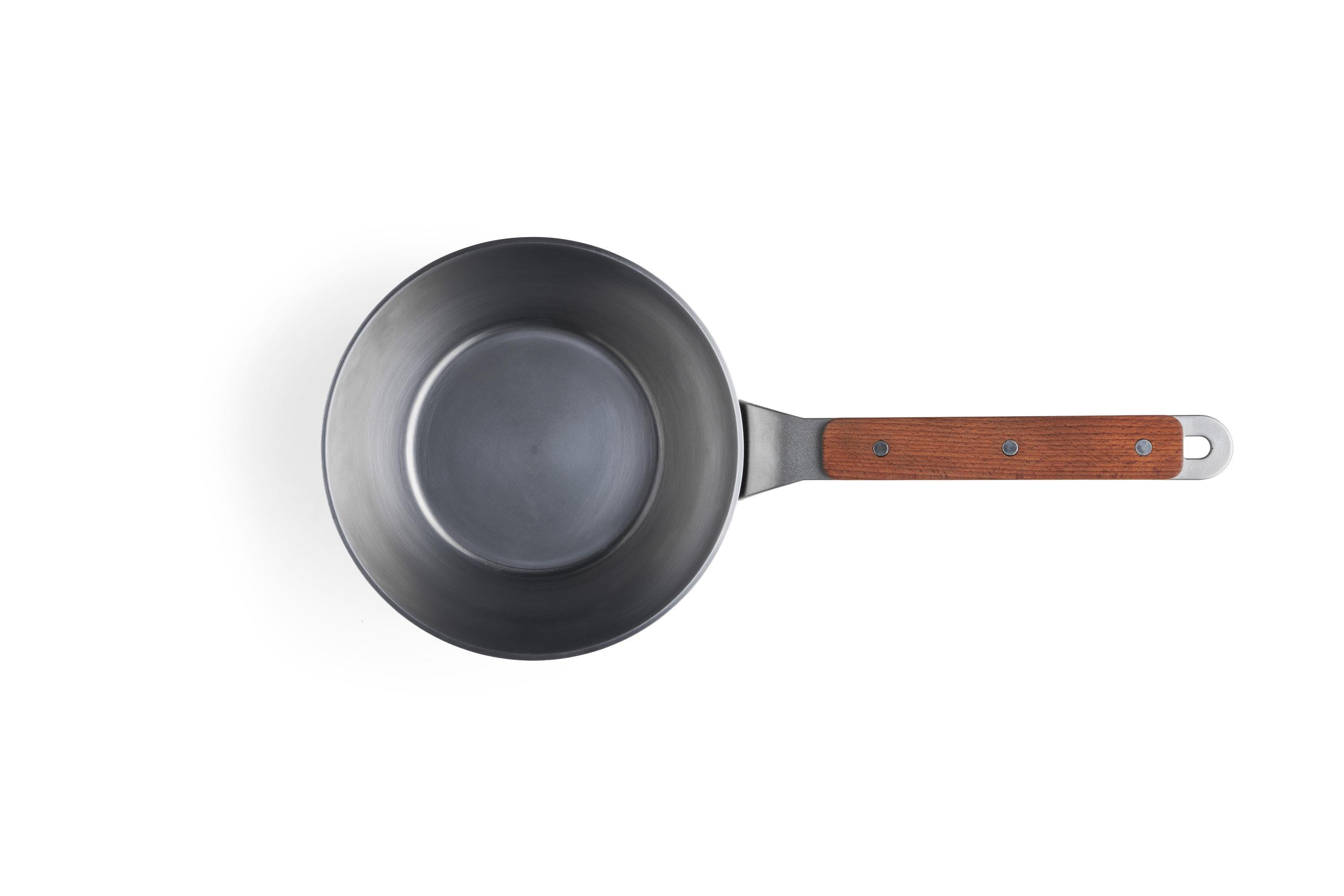 Carbon Steel Hochrandpfanne - Griffart: Fester Stiel