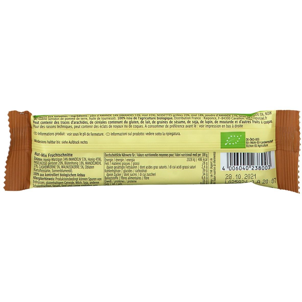 RAPUNZEL Bio Fruchtschnitte, Nut-Mix